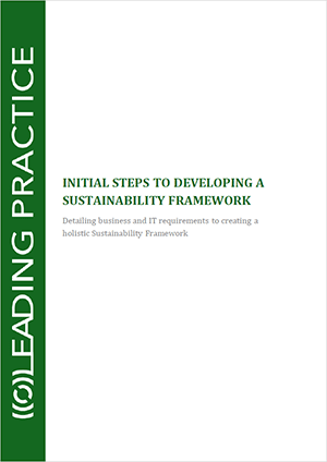Initial Steps To Building A Sustainability Framework