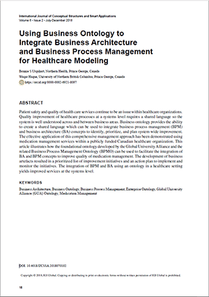 Using Business Ontology to Integrate Business Architecture and Business Process Management for Healthcare Modeling